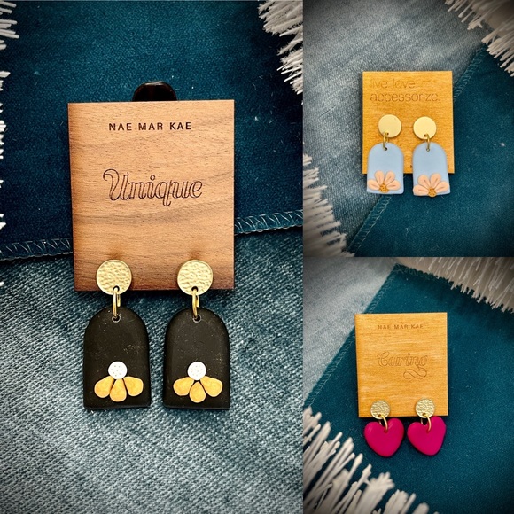 NWT Nickel-Free Clay Fusha Earrings - Picture 7 of 7